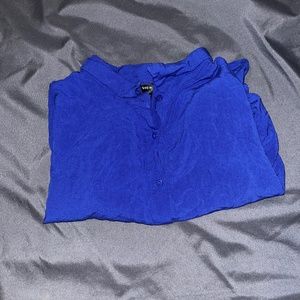 Cropped Button Up T-Shirt